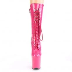 Pleaser FLAMINGO-1050 Hot Pink Patent Mid-Calf Boot