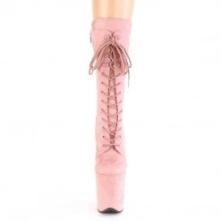 Pleaser FLAMINGO-1050FS Baby Pink Faux Suede/Baby Pink Faux Suede Mid-Calf Boot