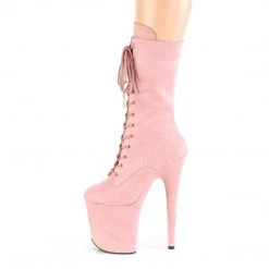 Pleaser FLAMINGO-1050FS Baby Pink Faux Suede/Baby Pink Faux Suede Mid-Calf Boot