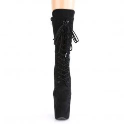 Pleaser FLAMINGO-1050FS Black Faux Suede/Black Faux Suede Mid-Calf Boot Boots
