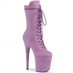 Pleaser Boots FLAMINGO-1050FS Lilac Faux Suede Mid-Calf Boot