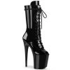 Pleaser Boots FLAMINGO-1051 Black Patent Mid-Calf Boot
