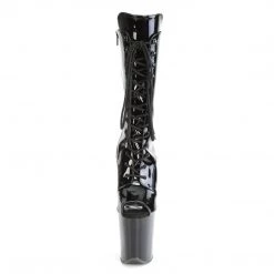 Pleaser Boots FLAMINGO-1051 Black Patent Mid-Calf Boot