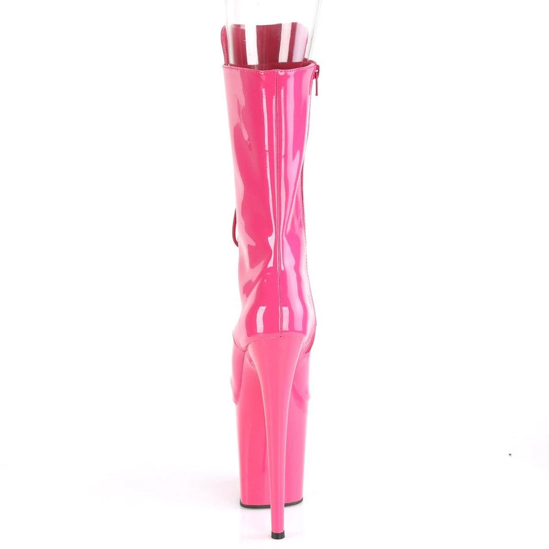 Pleaser FLAMINGO-1051 Hot Pink Patent Mid-Calf Boot 6 Pleaser FLAMINGO-1051 Hot Pink Patent Mid-Calf Boot
