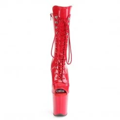 Pleaser FLAMINGO-1051 Red Patent Mid-Calf Boot Boots