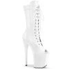Pleaser FLAMINGO-1051 White Patent Mid-Calf Boot