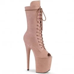 Pleaser FLAMINGO-1051FS Dusty Blush Faux Suede/Dusty Blush Faux Suede Mid-Calf Boot Boots