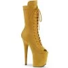 Pleaser FLAMINGO-1051FS Mustard Faux Suede/Mustard Faux Suede Mid-Calf Boot 1 Pleaser FLAMINGO-1051FS Mustard Faux Suede/Mustard Faux Suede Mid-Calf Boot
