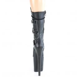 Pleaser Boots FLAMINGO-1053 Black Faux Leather Mid-Calf Boot