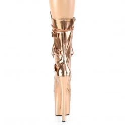 Pleaser Boots FLAMINGO-1053 Rose Gold Metallic Pu/Rose Gold Metallic Pu Mid-Calf Boot