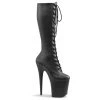 Pleaser FLAMINGO-2023 Black Stretch Pu Knee Boot Boots