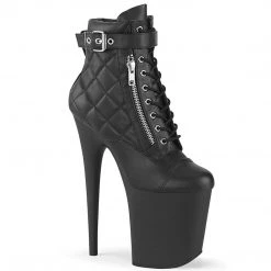 Pleaser FLAMINGO-800-05 Black Faux Leather Ankle Boot Boots 13 Pleaser FLAMINGO-800-05 Black Faux Leather Ankle Boot Boots