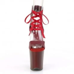 Pleaser FLAMINGO-800-14 Burgundy Faux Leather/Burgundy Matte Platform Sandal Shoes