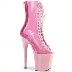 Pleaser Coming Soon (Pre-Order) FLAMINGO-800-34 Baby Pink PVC-Baby Pink Patent Ankle Boot