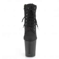 Pleaser FLAMINGO-800TL-02 Black Nubuck Faux Leather Boot