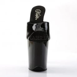 Pleaser FLAMINGO-801 Black Patent Slide Shoes