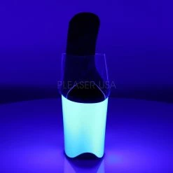 Pleaser FLAMINGO-801UV Clear/Neon White Slide