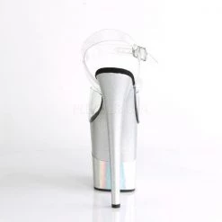 Pleaser FLAMINGO-808-2HGM Clear/Silver Glitter-Hologram Platform Sandal 11 Pleaser FLAMINGO-808-2HGM Clear/Silver Glitter-Hologram Platform Sandal