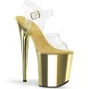 Pleaser FLAMINGO-808 Clear/Gold Chrome Platform Sandal 2 Pleaser FLAMINGO-808 Clear/Gold Chrome Platform Sandal