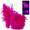 Pleaser FLAMINGO-808F Clear/Neon Hot Pink Marabou Feather Platform Sandal Shoes 2 Pleaser FLAMINGO-808F Clear/Neon Hot Pink Marabou Feather Platform Sandal Shoes