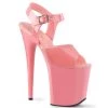 Pleaser FLAMINGO-808N Baby Pink (Jelly-Like) TPU/Baby Pink Platform Sandal Shoes