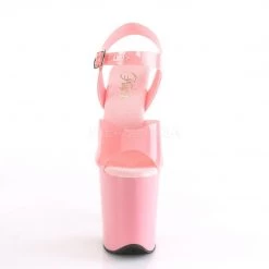 Pleaser FLAMINGO-808N Baby Pink (Jelly-Like) TPU/Baby Pink Platform Sandal Shoes