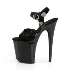 Pleaser FLAMINGO-808N Black (Jelly-Like) TPU/Black Platform Sandal