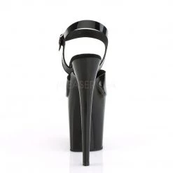 Pleaser FLAMINGO-808N Black (Jelly-Like) TPU/Black Platform Sandal