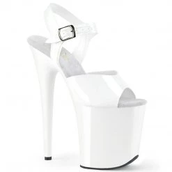 Pleaser Shoes FLAMINGO-808N White (Jelly-Like) TPU/White Platform Sandal