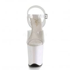 Pleaser FLAMINGO-808SPLA-2 Clear/White-Opal Hologram Platform Sandal 9 Pleaser FLAMINGO-808SPLA-2 Clear/White-Opal Hologram Platform Sandal