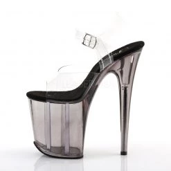 Pleaser Shoes FLAMINGO-808T Clear/Smoke Tinted Platform Sandal