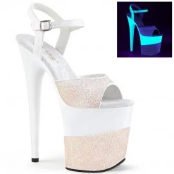 Pleaser Shoes FLAMINGO-809-2G Opal Glitter/Opal Glitter Platform Sandal