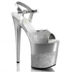 Pleaser Shoes FLAMINGO-809-2G Silver Glitter/Silver-Glitter Platform Sandal 15 Pleaser Shoes FLAMINGO-809-2G Silver Glitter/Silver-Glitter Platform Sandal