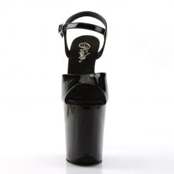 Pleaser FLAMINGO-809 Black Patent Platform Sandal Shoes