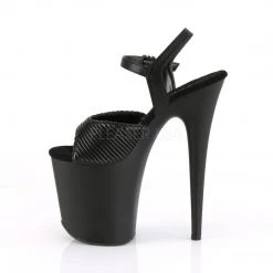 Pleaser FLAMINGO-809 Black Quilted Faux Leather Platform Sandal