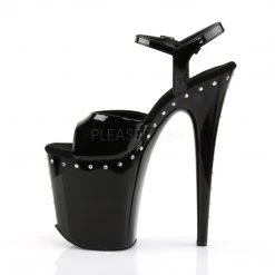 Pleaser FLAMINGO-809ABLS Black Patent Platform Sandal Shoes