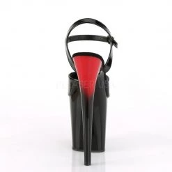 Pleaser Shoes FLAMINGO-809BR Black Patent/Red-Black Platform Sandal
