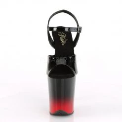 Pleaser FLAMINGO-809BR-H Black Patent-Red Platform Sandal Shoes