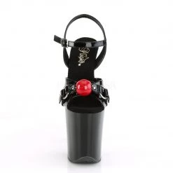 Pleaser FLAMINGO-809GB Black Patent Platform Sandal