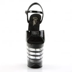 Pleaser FLAMINGO-809LN Black Patent Platform Sandal Shoes