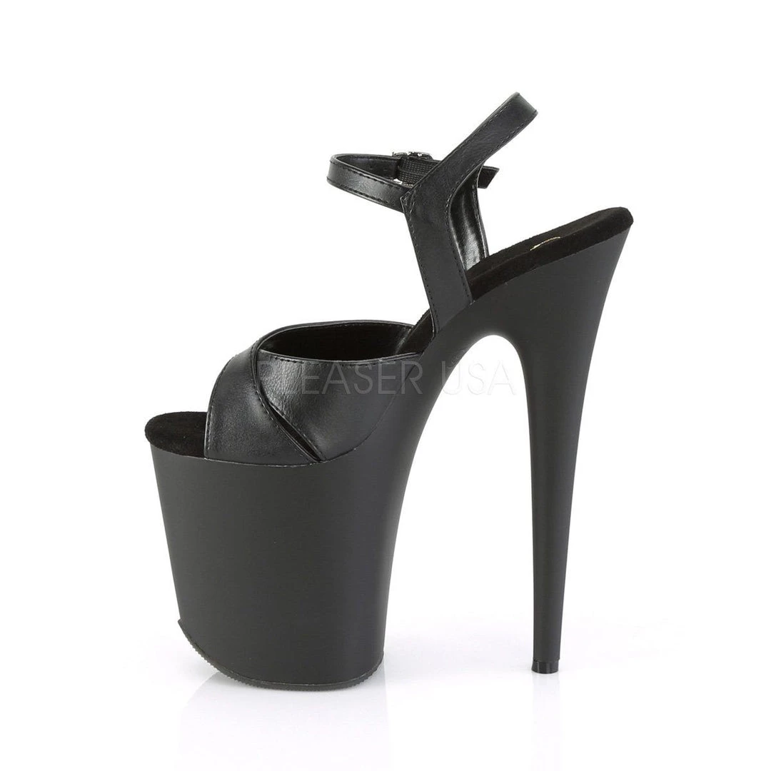 Pleaser Shoes FLAMINGO-816 Black Faux Leather Platform Sandal 5 Pleaser Shoes FLAMINGO-816 Black Faux Leather Platform Sandal