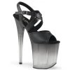 Pleaser Shoes FLAMINGO-822T Black Faux Leather/Faded Black Platform Sandal