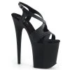 Pleaser FLAMINGO-831 Black Pu/Black Mat Platform Sandal Shoes