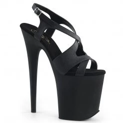 Pleaser FLAMINGO-831 Black Pu/Black Mat Platform Sandal Shoes