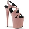 Pleaser Shoes FLAMINGO-831FS Baby Pink Faux Suede/Baby Pink Faux Suede Platform Sandal
