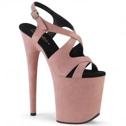 Pleaser Shoes FLAMINGO-831FS Baby Pink Faux Suede/Baby Pink Faux Suede Platform Sandal