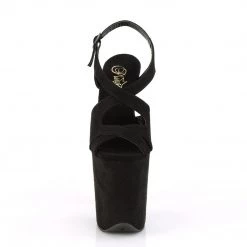 Pleaser FLAMINGO-831FS Black Faux Suede/Black Faux Suede Platform Sandal
