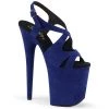 Pleaser FLAMINGO-831FS Royal Blue Faux Suede/Royal Blue Faux Suede Platform Sandal Shoes
