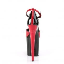 Pleaser FLAMINGO-889 Red-Black Patent/Black-Red Platform Sandal