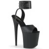 Pleaser FLAMINGO-891 Black Faux Leather Platform Sandal Shoes